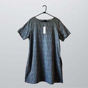 NWT Eileen Fisher Nomadic Stripe Organic Cotton Dress | Extra Large